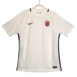 Nike Norway NFF 2016 Authentic Away Jersey White‎ Large Norge Dri-Fit Kit